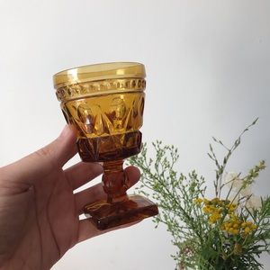 Vintage mid century amber glasses